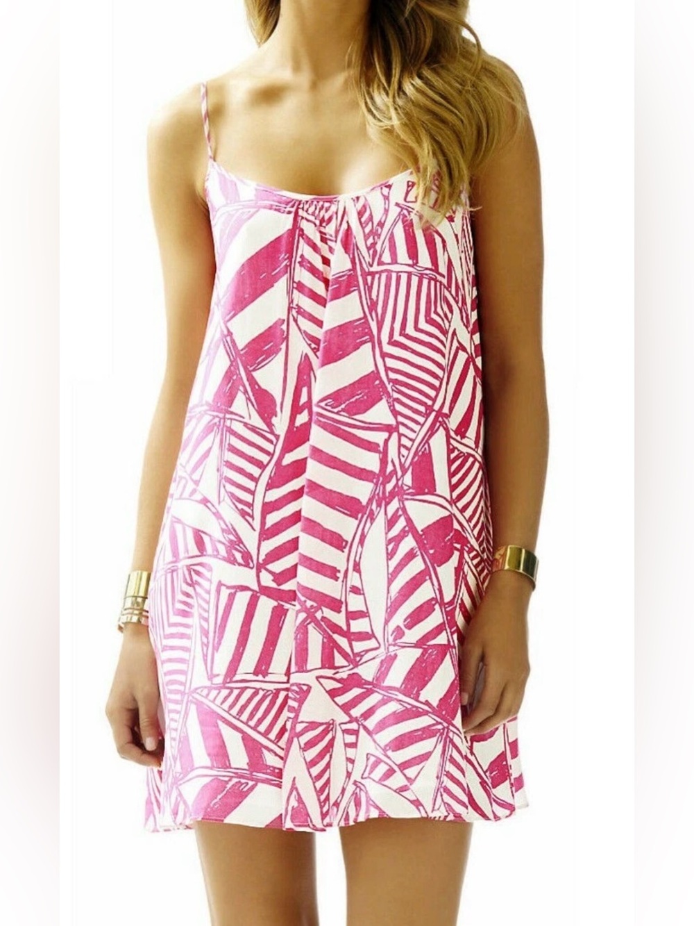 Lilly Pulitzer Daphne Capri Pink Yacht Sea Dress NWT Summer Beach Vacation Sz L